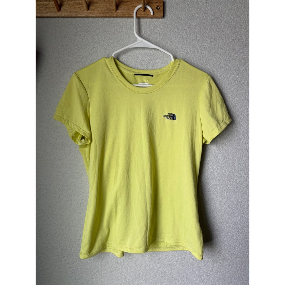 The North Face Womens Lime Yellow Short Sleeve Logo Graphic T-Shirt Large L